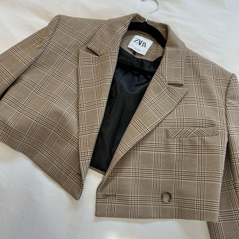 Brown Cropped Blazer